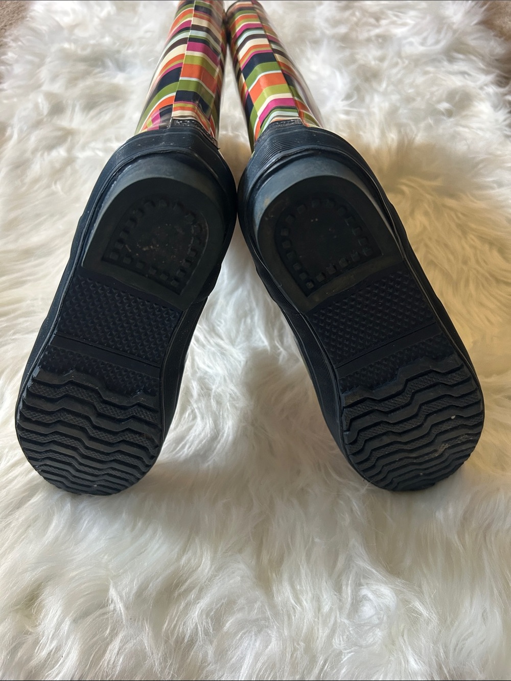 Coach Multicolor Striped Rain Boots Size 7B - Picture 10 of 10